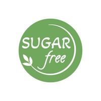 ícone sem açúcar. símbolo ecológico para alimentos saudáveis. ilustração vetorial vetor