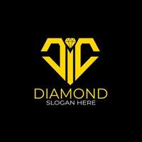 letra c design de logotipo de diamante. conceito de design, logotipos, logotipo, modelo de diamante de logotipo vetor