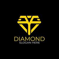 letra f design de logotipo de diamante. conceito de design, logotipos, logotipo, modelo de diamante de logotipo vetor