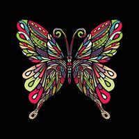 arte de borboleta com design premium de vetor colorido