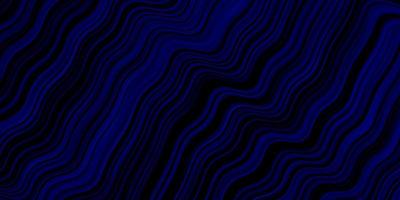 padrão de vetor azul escuro com linhas curvas.