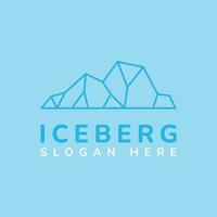 logotipo da montanha do iceberg vetor