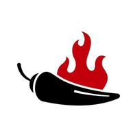 ícone de vetor de pimenta picante quente