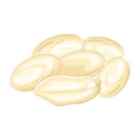 um ícone isométrico personalizável de amendoim, frutas secas vetor