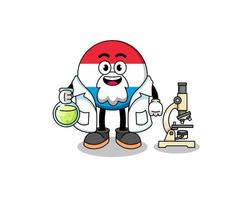 mascote do luxemburgo como cientista vetor