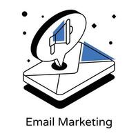 ícone isométrico moderno de e-mail marketing vetor