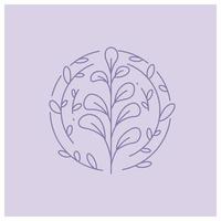 guirlanda floral para ilustração de decoração de cartão fundo violeta vetor
