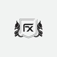 design de logotipo de letra fx vetor