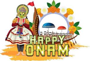 cartaz do festival da colheita hindu de onam vetor