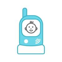 ícone de cor de babá de rádio. monitor de bebe. ilustração vetorial isolada vetor