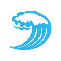 ícone de linha de onda de água azul no mar vetor