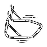 ícone de substituição de suporte de paddock. doodle desenhado à mão ou estilo de ícone de contorno. vetor