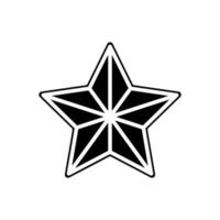 vetor de ícone de estrela em um fundo branco