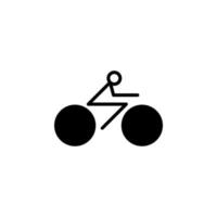 bicicleta, modelo de logotipo de ilustração vetorial de ícone de linha sólida de bicicleta. adequado para muitos propósitos. vetor