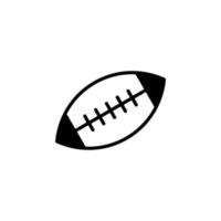 rugby, modelo de logotipo de ilustração vetorial de ícone de linha sólida de futebol americano. adequado para muitos propósitos. vetor