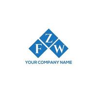 conceito de logotipo de letra inicial. fzw letter design.fzw carta logo design em fundo branco. conceito de logotipo de letra de iniciais criativas fzw. fzw letter design.fzw carta logo design em fundo branco. f vetor