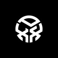design de logotipo de carta pxk em fundo preto. conceito de logotipo de letra de iniciais criativas pxk. design de letra pxk. vetor