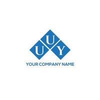 design de logotipo de letra uuy em fundo branco. conceito de logotipo de letra de iniciais criativas uuy. uuy design de letras. vetor