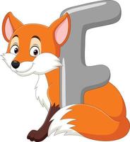 letra do alfabeto f para raposa vetor