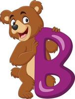 letra do alfabeto b para urso vetor