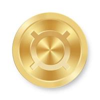 moeda de ouro do conceito de símbolo de moeda genérica da moeda da internet vetor