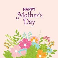 cartão floral de vetor para o dia das mães.