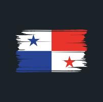 pincel de bandeira do Panamá. bandeira nacional vetor