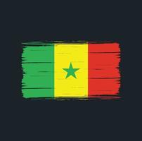 pinceladas de bandeira do senegal. bandeira nacional vetor