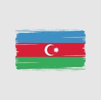 pinceladas de bandeira do azerbaijão. bandeira nacional vetor