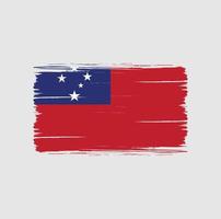 pinceladas de bandeira de samoa. bandeira nacional vetor