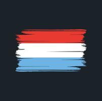 escova de bandeira de luxemburgo. bandeira nacional vetor