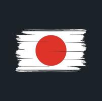 escova de bandeira do japão. bandeira nacional vetor