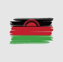 pincel de bandeira do malawi. bandeira nacional vetor