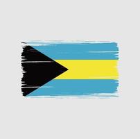 pinceladas de bandeira das bahamas. bandeira nacional vetor