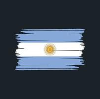 pincel de bandeira argentina. bandeira nacional vetor