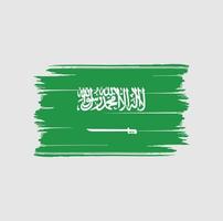 escova de bandeira da arábia saudita. bandeira nacional vetor