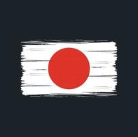 pinceladas de bandeira do japão. bandeira nacional vetor