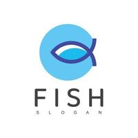 logotipo de peixe azul