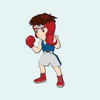 vetor e ilustração do ícone do esporte em fundo azul claro isolado. evento esportivo de boxe.