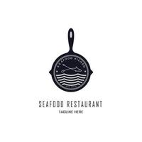 design de modelo de logotipo de restaurante de frutos do mar para marca ou empresa e outros vetor