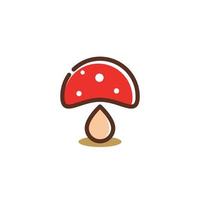 modelo de design de vetor de ícone de logotipo de cogumelo