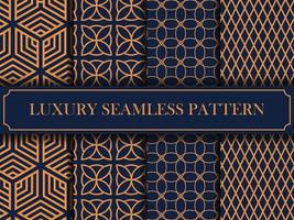 coleção de padrão geométrico de luxo sem costura vetor