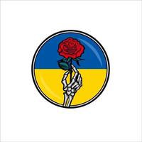 imprima o design de ilustração da paz da ucrânia e da rússia para sua camiseta, logotipo, personagem e identidade