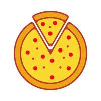 modelo de design de logotipo de ícone de pizza vetor