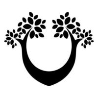 modelo de design de logotipo colorido de árvore de silhueta vetor