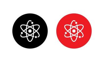 átomo, vetor de ícone de símbolo de laboratório de ciências em forma de círculo