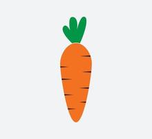 estilo simples de vetor de ícone de cenoura