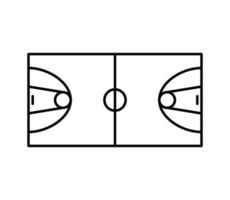 modelo de ícone de campo de bola de basquete