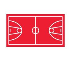 modelo de design de logotipo de vetor de ícone de campo de bola de basquete
