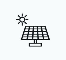 modelo de design de logotipo de vetor de ícone de célula solar